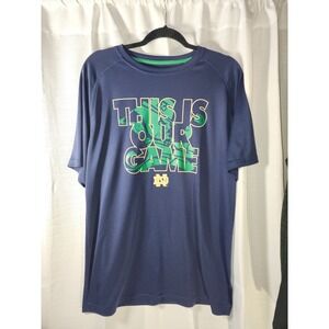 Notre Dame T-Shirt Mens L Blue Loose Fit Knights Apparel This Is our game